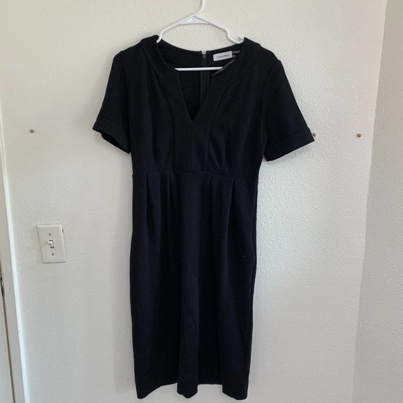 Calvin Klein Black Fit and Flare Dress Size 4 - Picture 5 of 11
